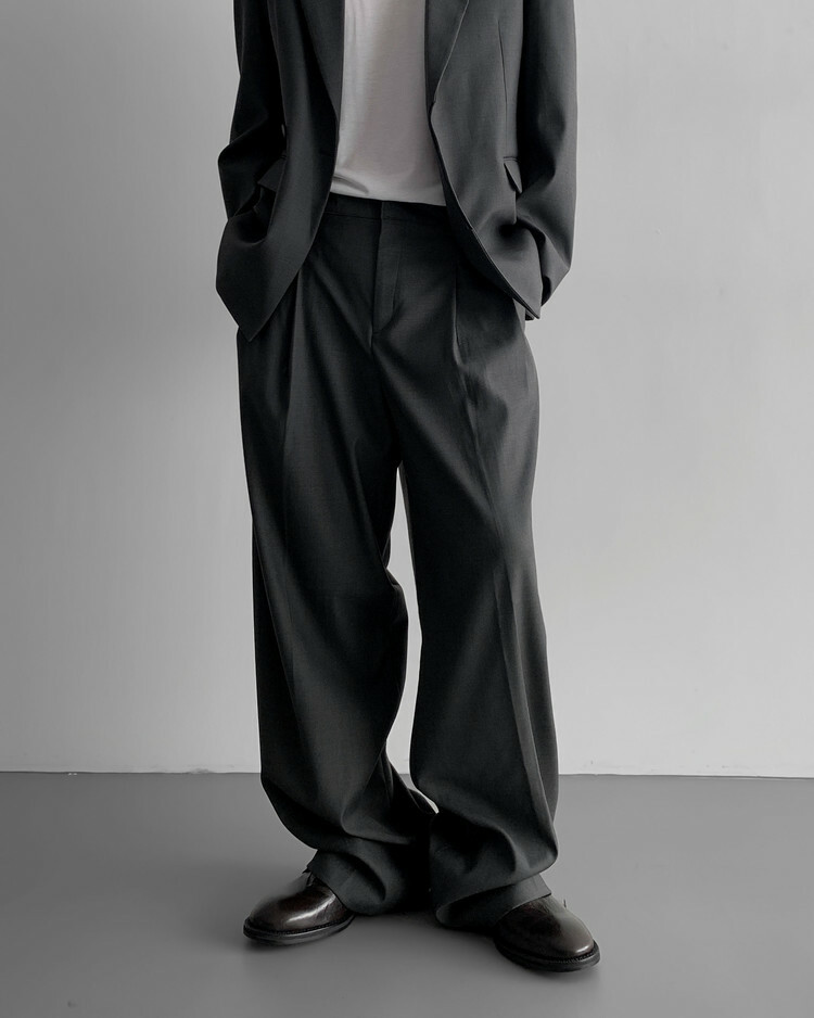 Aura兩褶休閒西裝褲