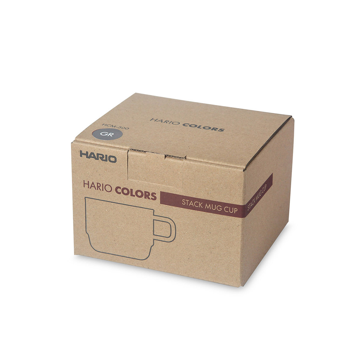 日本HARIO COLORS 300ml 堆疊玻璃耳杯 (灰色) -HCM-300-GR