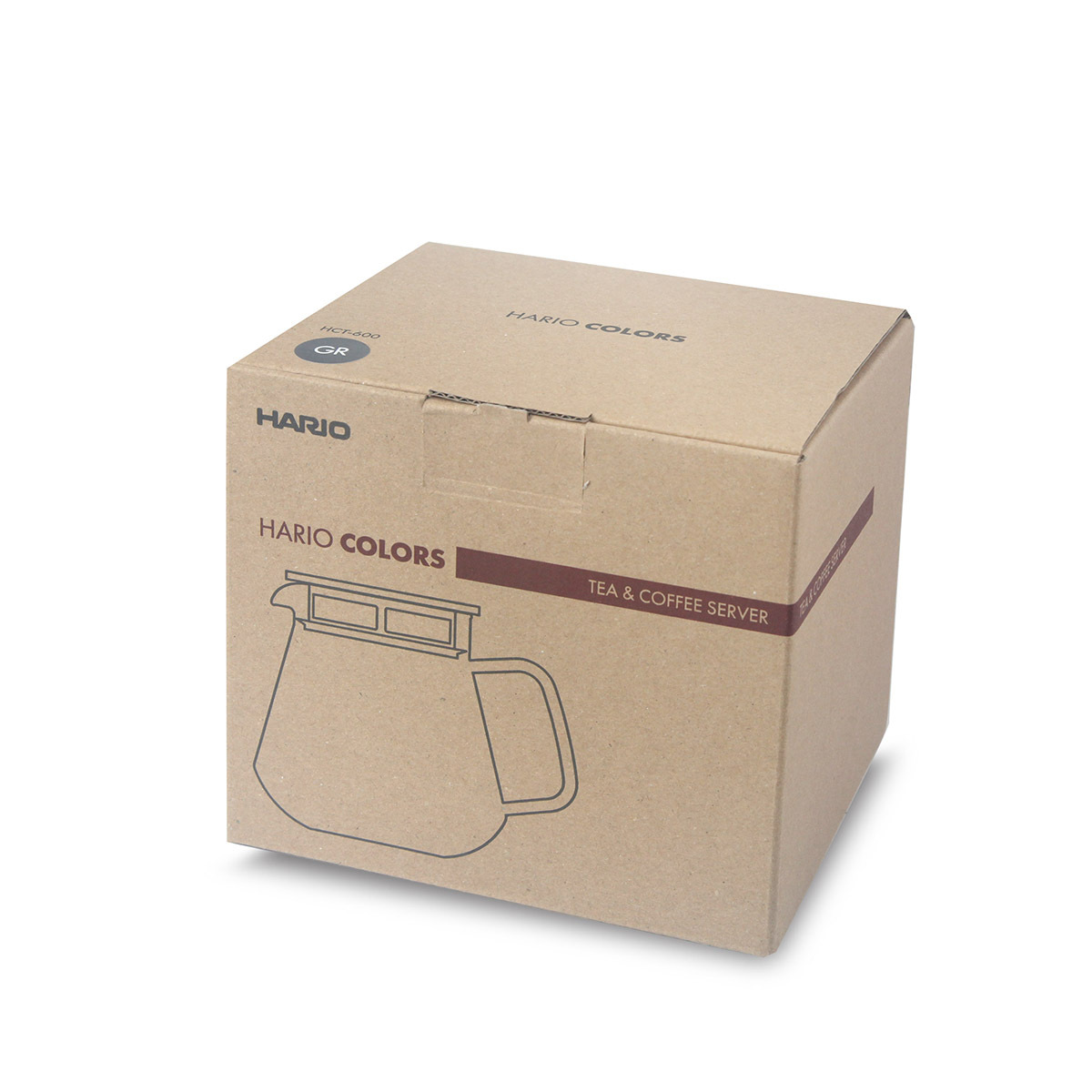 日本HARIO COLORS 600ml 玻璃咖啡或泡茶壺 (灰色) -HCT-600-GR