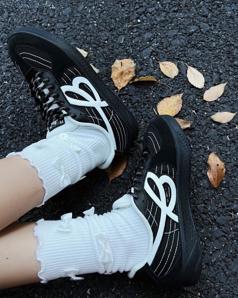 HBD x WE FLOWER 小花鞋 增高德訓鞋 黑色 男女同款