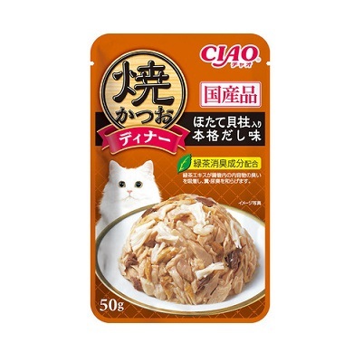 CIAO 燒軟包 鰹魚+扇貝 + 柴魚高湯 50g【原箱16包】