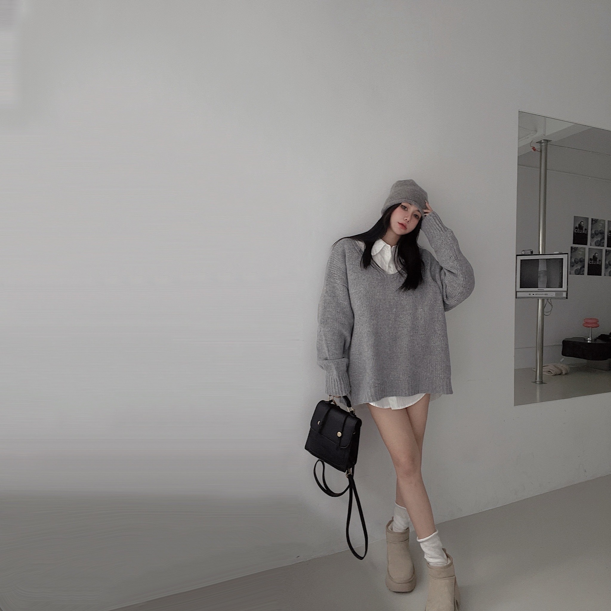 Oct【 10.9 PM21:00】怒推!超顯臉小! 卷邊針織堆堆冷帽/售完不補