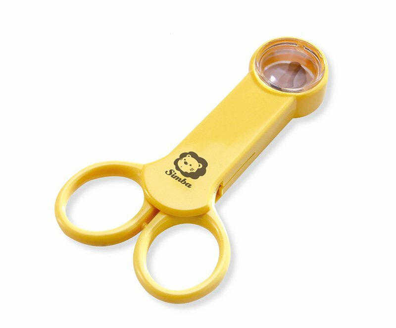 小獅王辛巴 放大鏡嬰兒剪刀-曲面