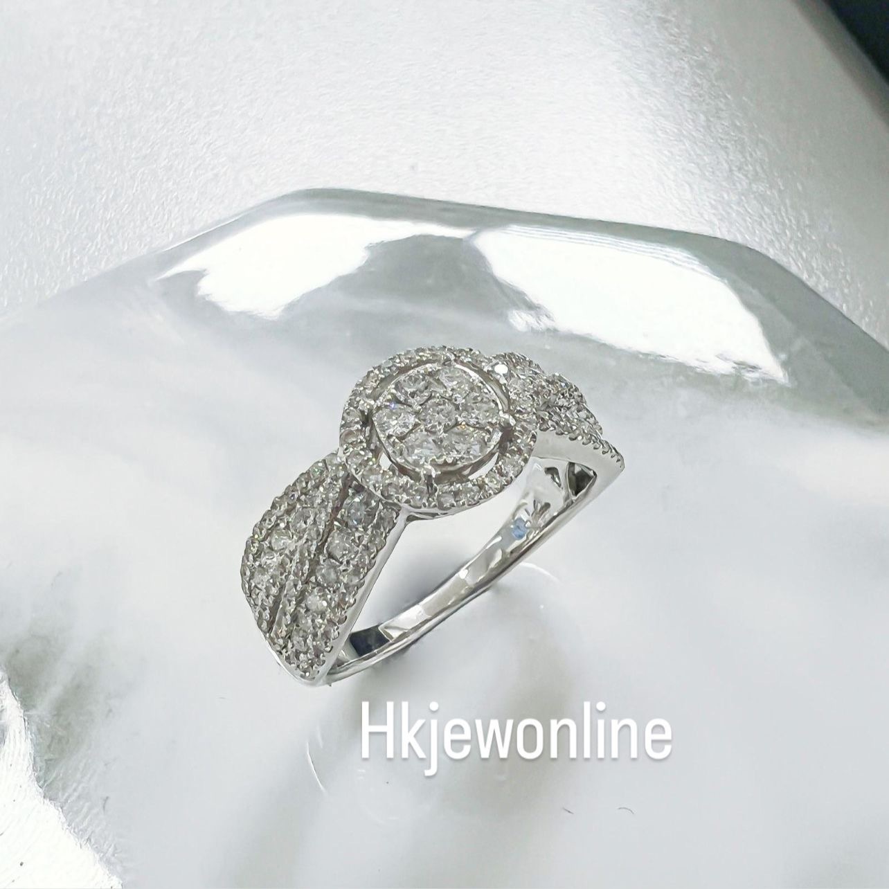 18K White Gold Diamond Ring / Earrings