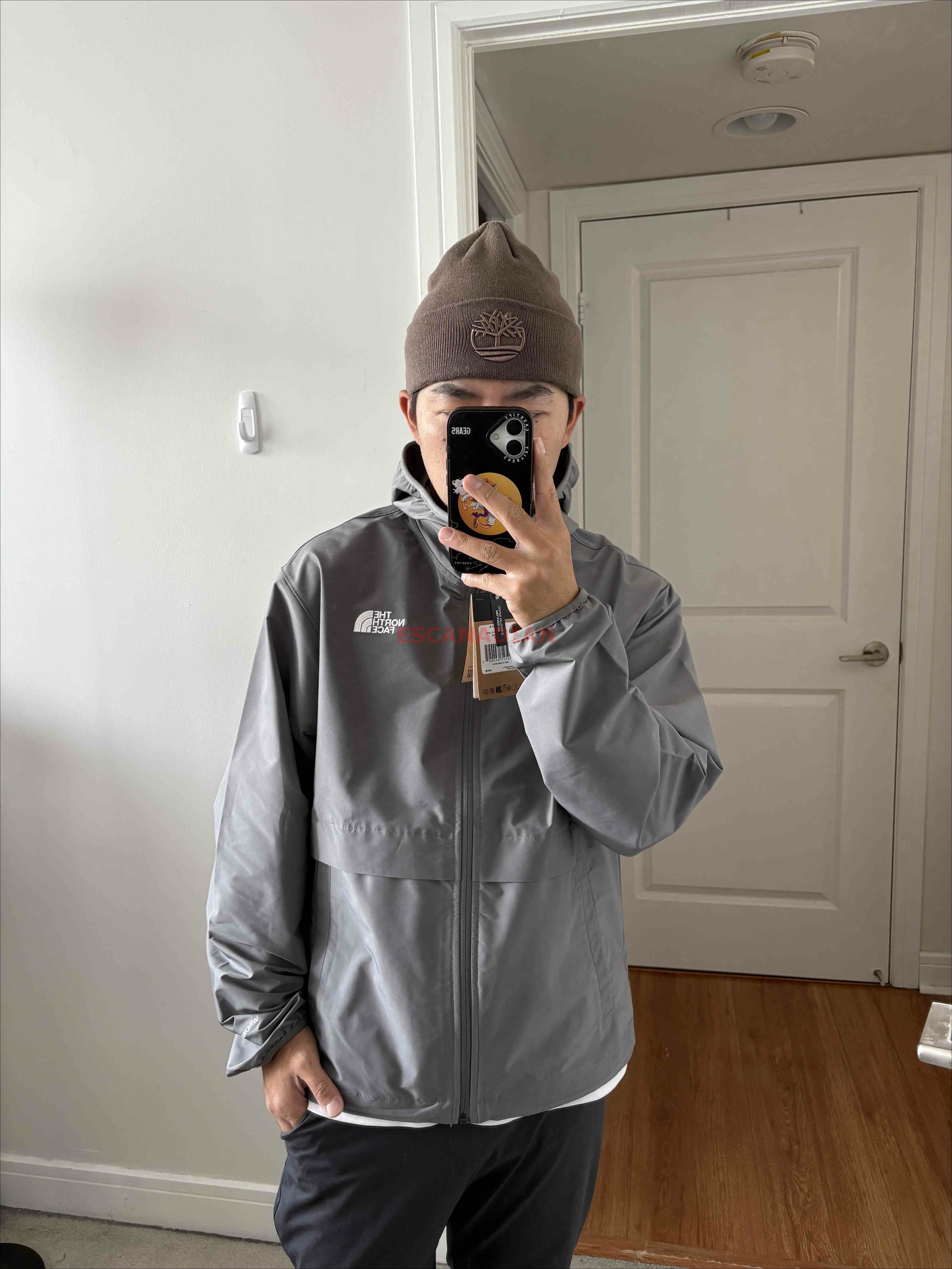 THE NORTH FACE 男大人 Easy Wind 防風 防潑水材質 刺繡正反小標 硬挺 連帽 風衣外套