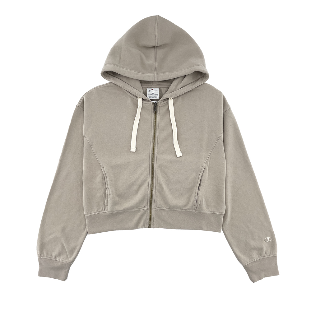 女款 -LEGACY 短版復古水洗連帽夾克-米色（117631-MS016）