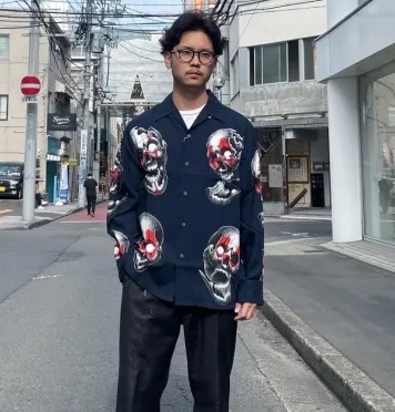 WACKO MARIA 56 TATTOO STUDIO / L/S HAWAIIAN SHIRT - PRE ORDER ITEM (預訂中)