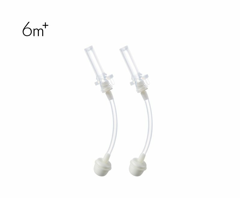 小獅王 蘊蜜寬口防漏滑蓋吸管組