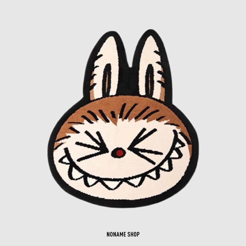 POP MART 泡泡瑪特 LABUBU 造型 地毯 棕色