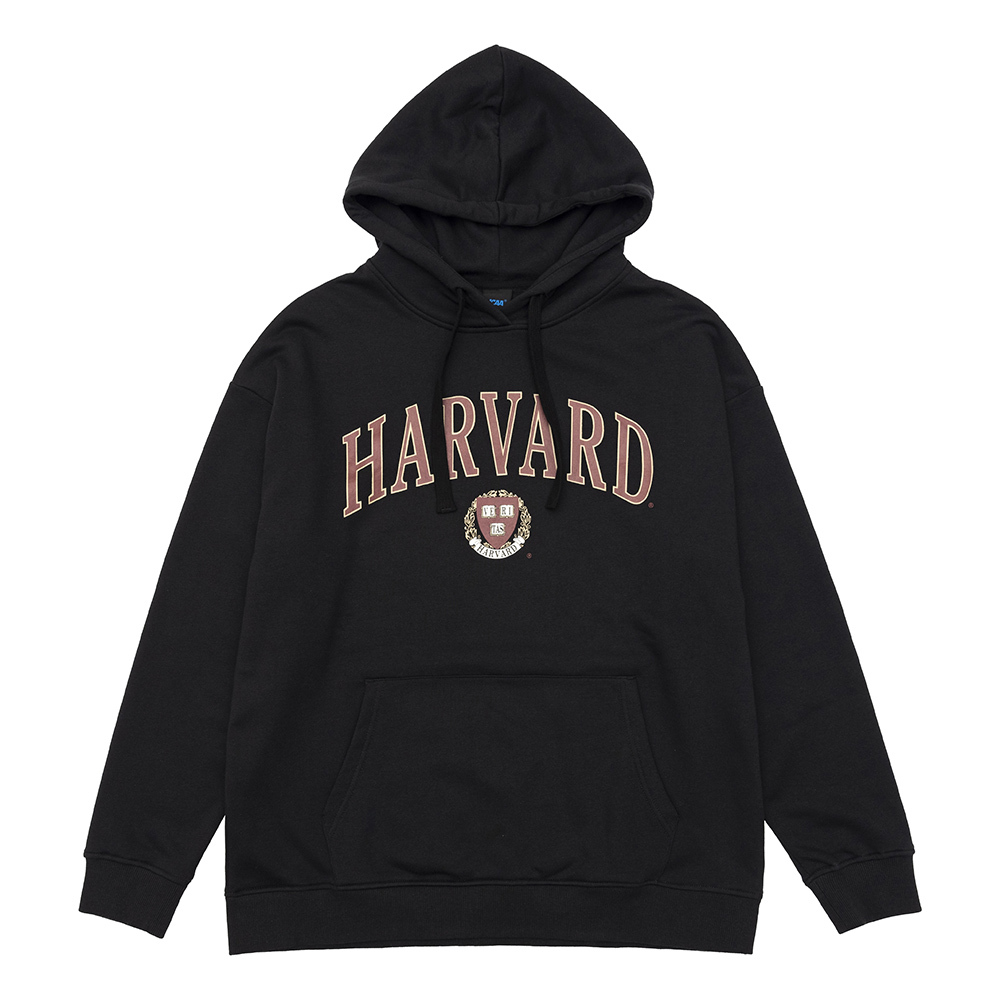 【NCAA】哈佛大學 Harvard 中性刷毛連帽大學T-黑