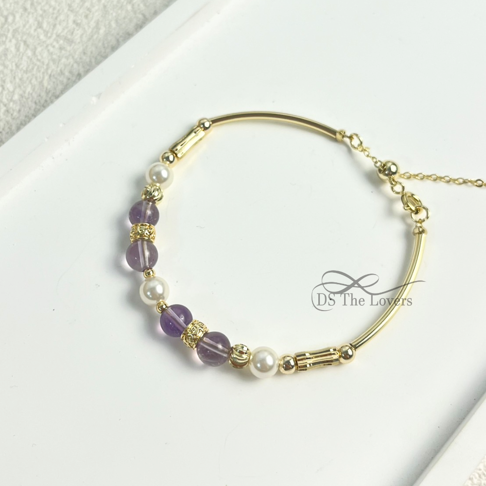 DS The Lovers 設計款 『奧秘之紫』水晶拉伸款手鍊