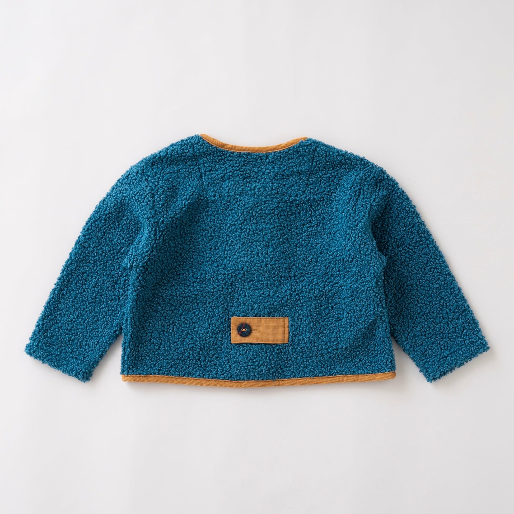 Rag-mart 藍色拼鈕毛毛外套