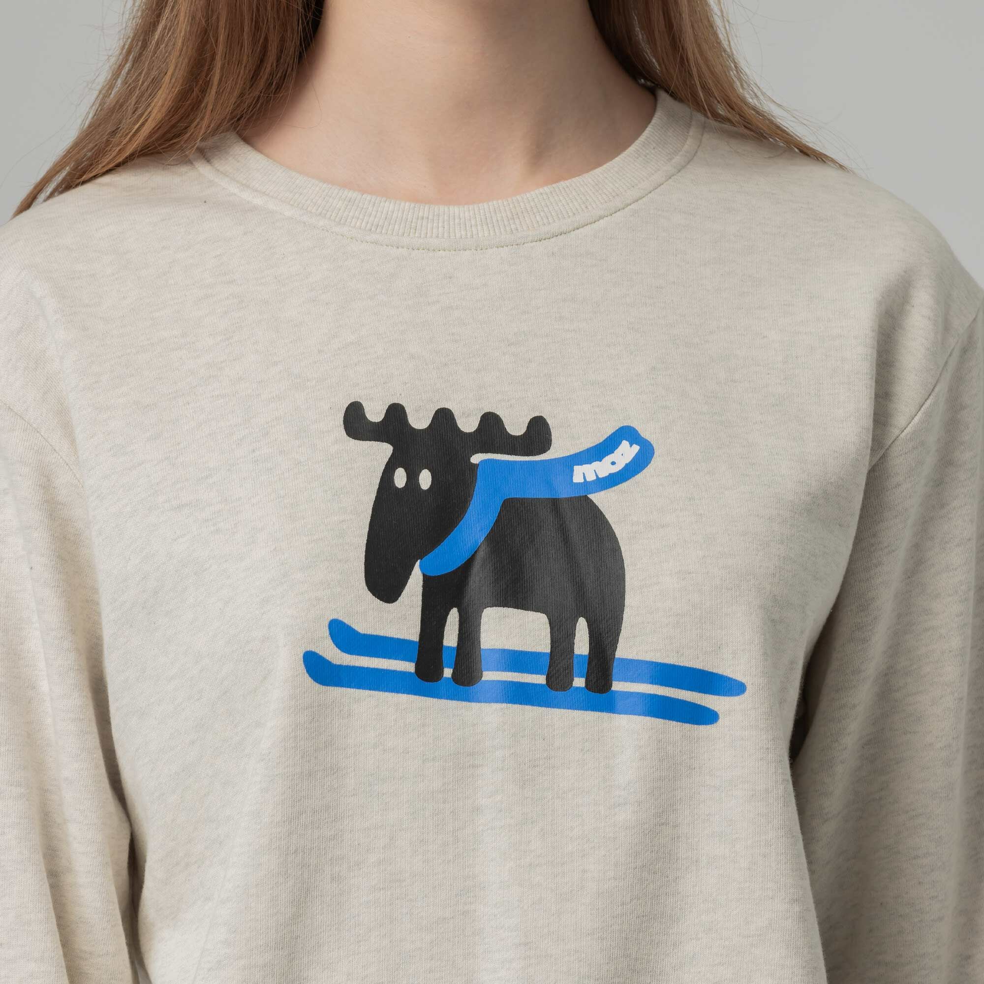 moz Sweden sleigh moose 100% cotton University T