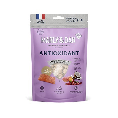 法國Marly&Dan 狗小食 低溫烘培三文魚肉粒 抗氧化尿道保護配方 100g【$120 X 3 包】【可混合其他口味】