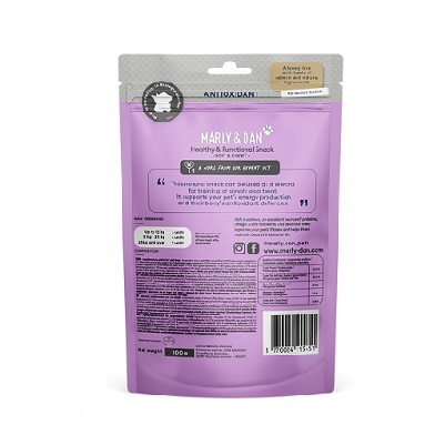 法國Marly&Dan 狗小食 低溫烘培三文魚肉粒 抗氧化尿道保護配方 100g【$120 X 3 包】【可混合其他口味】