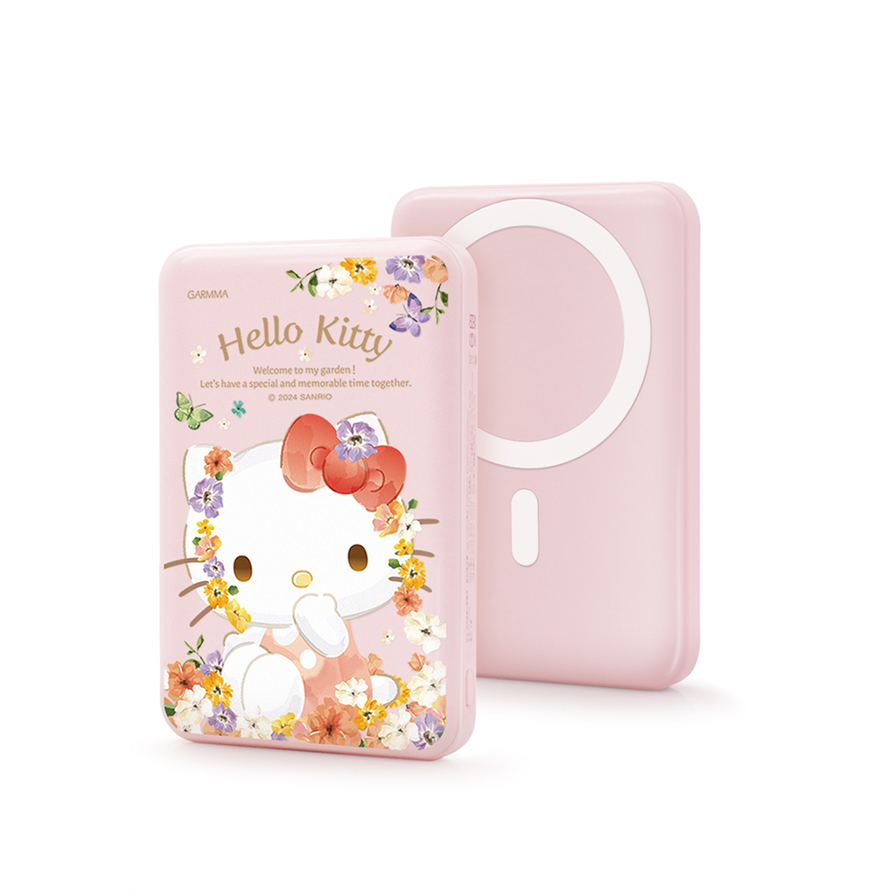 Hello Kitty 磁吸無線行動電源 花田漫步