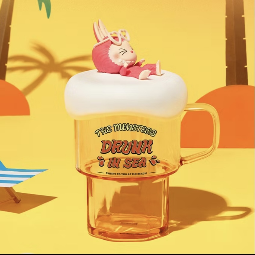POPMART泡泡瑪特 LABUBU 醉愛在海邊 玻璃杯