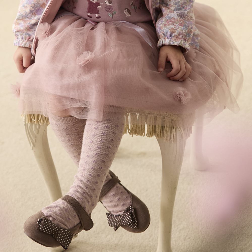 PIPPY 浪漫蝴蝶結荷葉網紗裙 粉