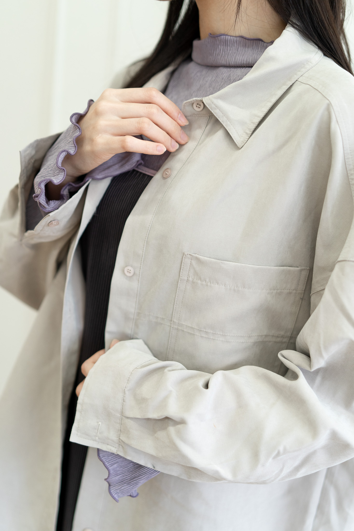 蜜桃絨寬鬆恤衫 - BL43330