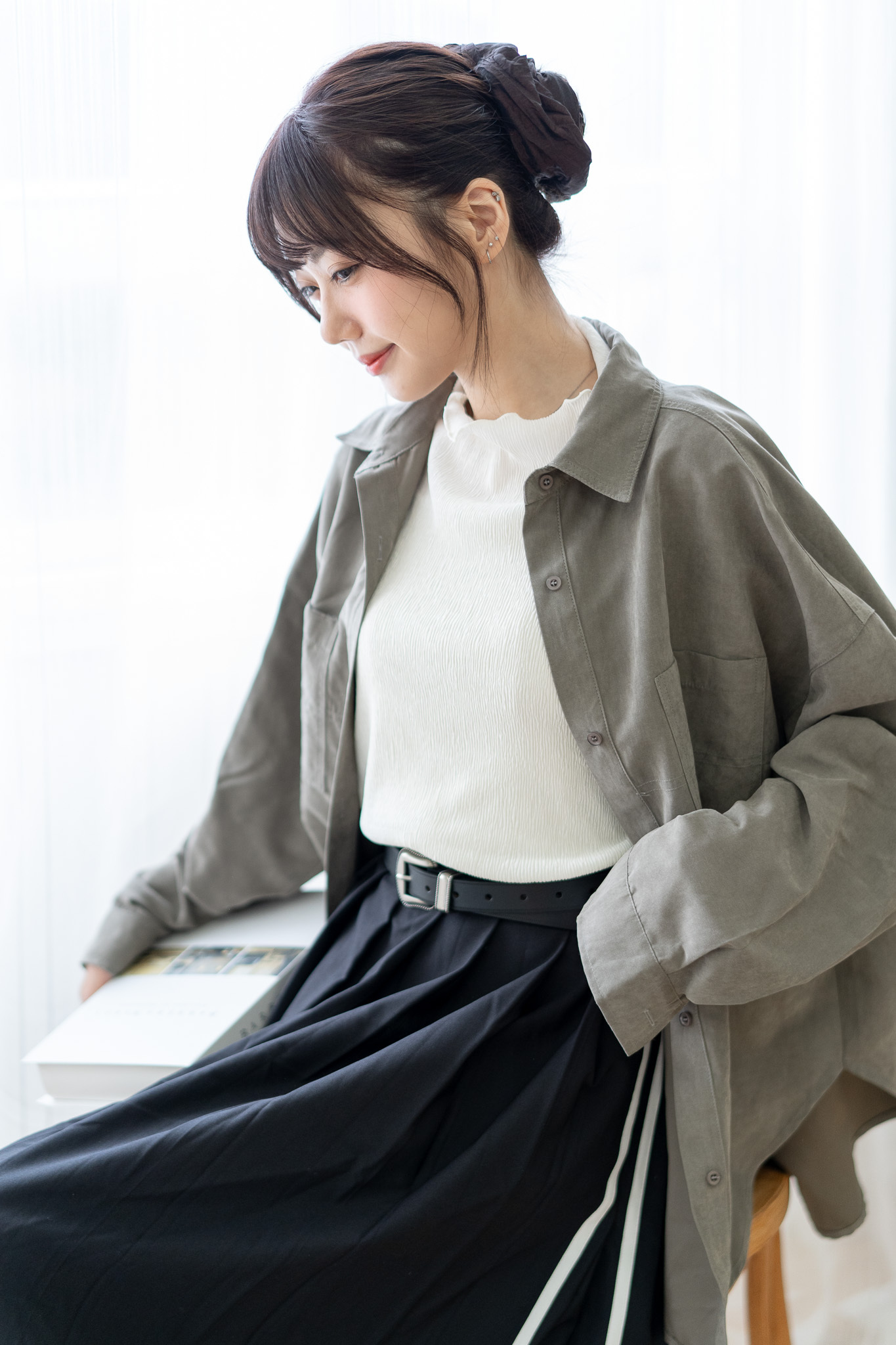 蜜桃絨寬鬆恤衫 - BL43330