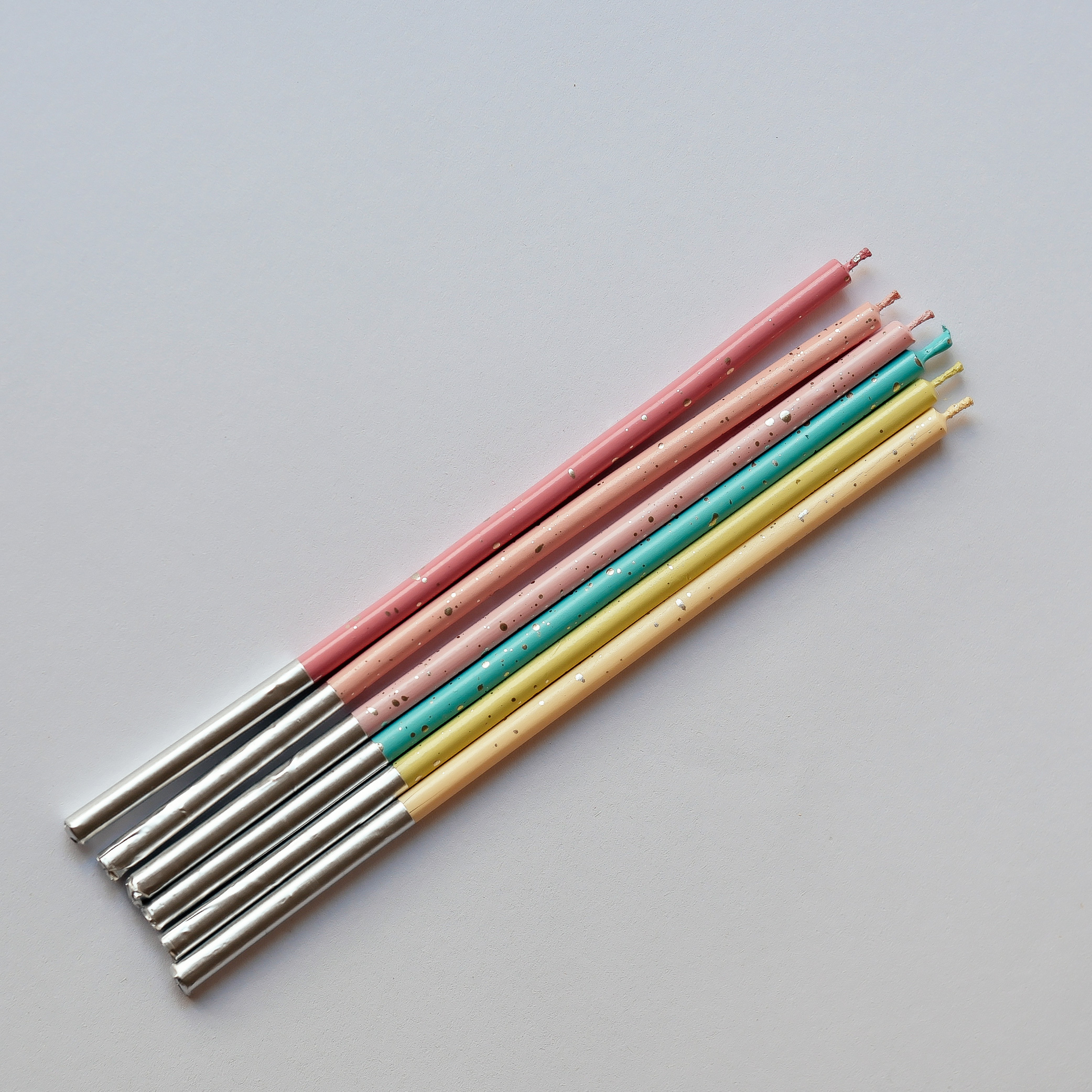 繽紛派對長蠟燭 (6入)