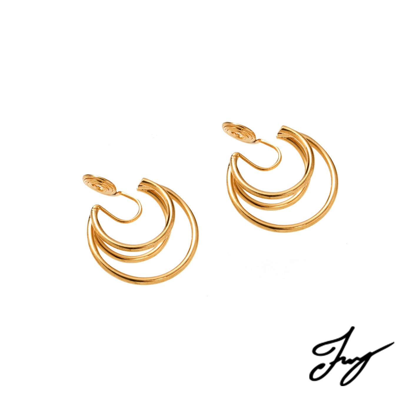 平價飾品,郁欣聯名款,圈圈,夾式耳環