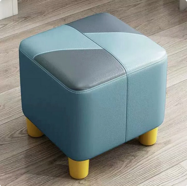 Household dwarf stool sofa foot pedal footsteps at the door of the shoe stool to fight color stool bench [blue gray color-high 23cm] 1 piece