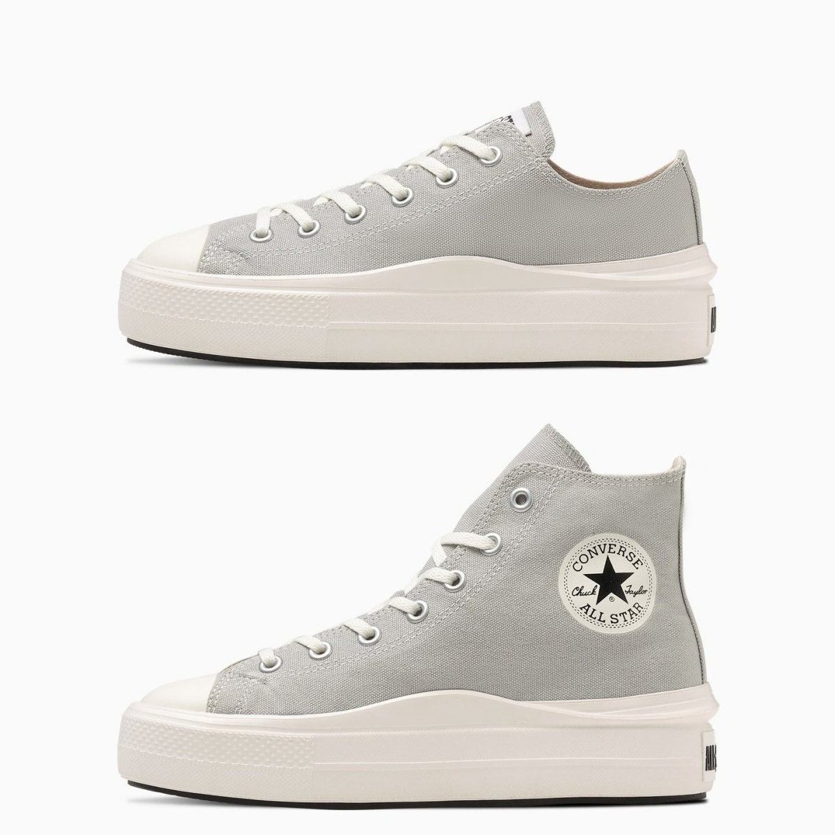 限時特價預購┃女鞋 日本限定 CONVERSE ALL STAR LIGHT PLTS 厚底 輕量 灰色 帆布鞋
