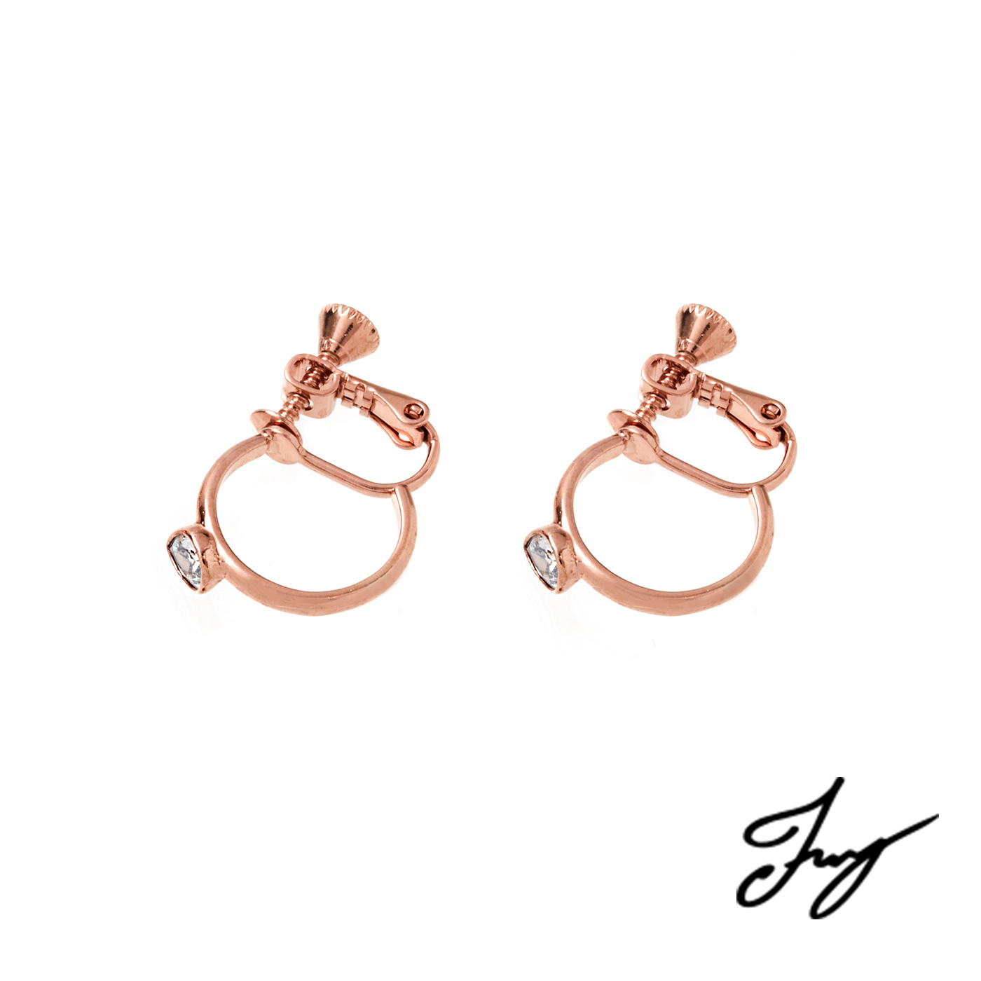 平價飾品,郁欣聯名款,圈圈,夾式耳環