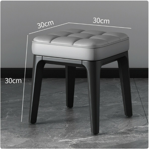 Household dwarf stool sofa stool square stool can stack the bench children's small chair [high -grade gray latex pad] 1 piece