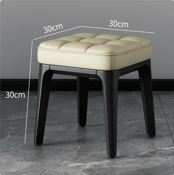 Household dwarf stool sofa stool square stool can stack the bench children's small chair [beige latex pad] 1 piece