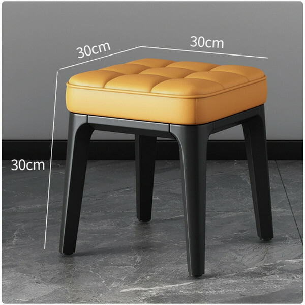 Household dwarf stool sofa stool square stool can stack the bench children's small chair [orange latex pad] 1 piece