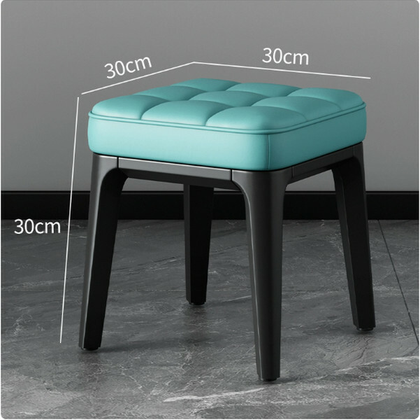 Household dwarf stool sofa stool square stool can stack the bench children's small chair [dark blue latex pad] 1 piece