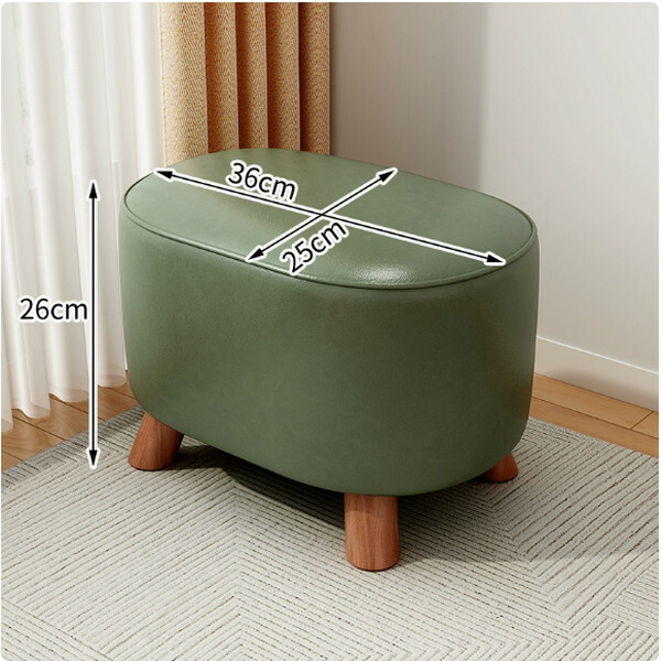 Household dwarf stool pedal sofa stool door to change shoes stool children's small stool bench [ellipse stool-high 26cm] 1 piece