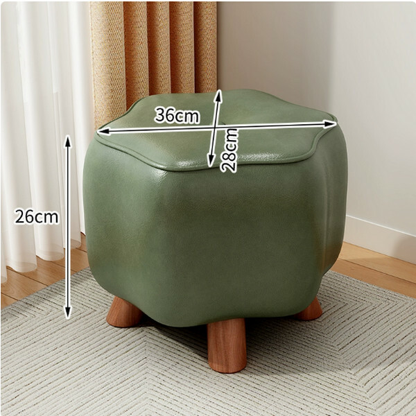 Household dwarf stool foot stool sofa stool door to change shoes stool Children's small stool bench [Flower Stool-26cm high] 1 piece