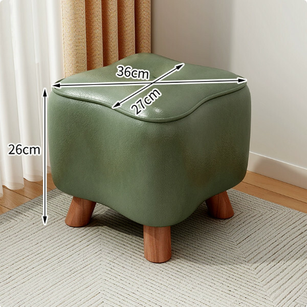 Household dwarf stool pedal stool sofa stool door to change shoes stool children's small stool bench [four-leaf grass-high 26cm] 1 piece
