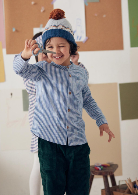 LOUISE MISHA│Amod Shirt條紋襯衫．Blue Sonnet Vichy