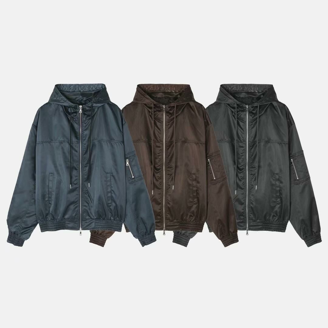 淨色連帽拉鍊外套 Vass-006JK