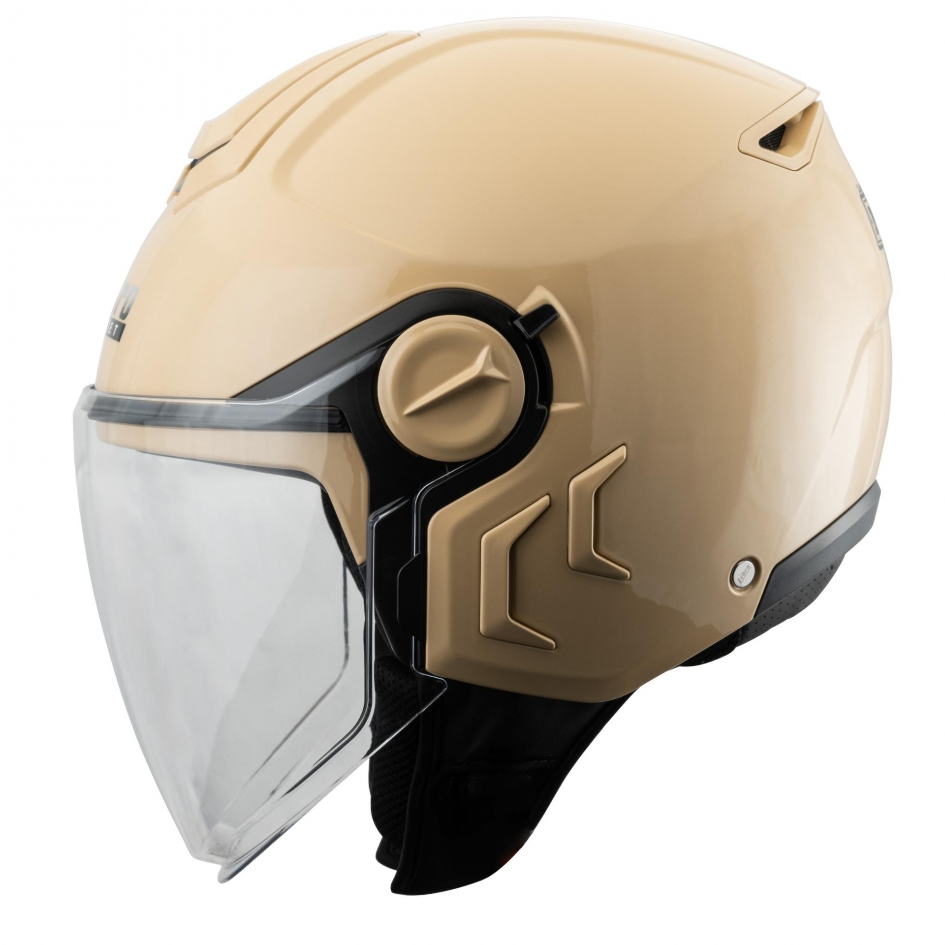 LUBRO NEO JET 素色 奶茶 3/4罩 小帽體 輕量 排齒扣