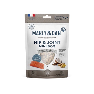 法國Marly&Dan 小型犬小食 低溫烘焙三文魚小食 關節健康 50g【$120 X 3 包】【可混合其他口味】