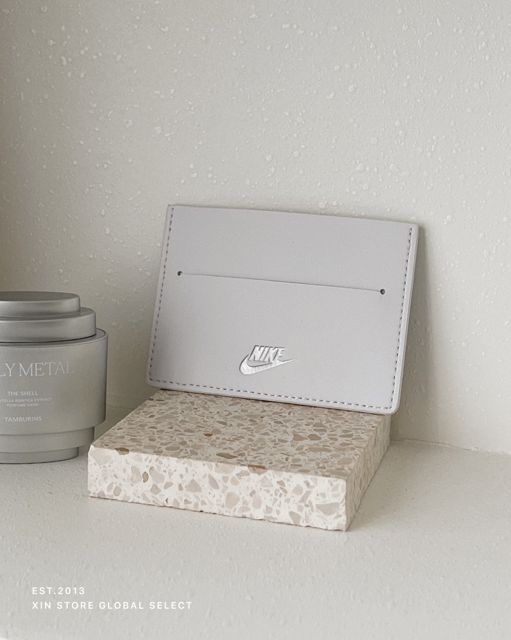 【現貨】Nike Icon Air Force 1 大勾 皮夾 卡夾 鏡面銀