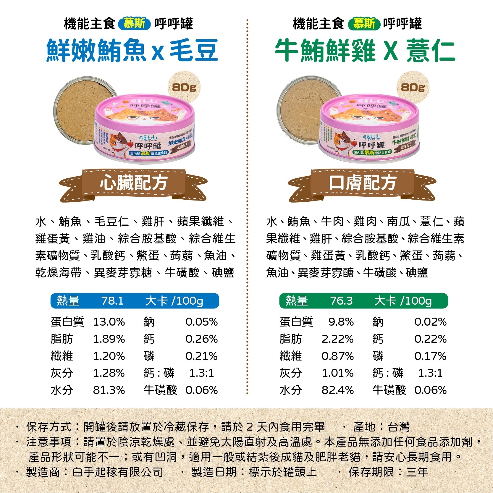 可蒂毛毛｜呼呼罐 貓主食罐 老貓罐 機能主食罐 貓罐頭 拉查花 室內貓罐 貓罐 80g
