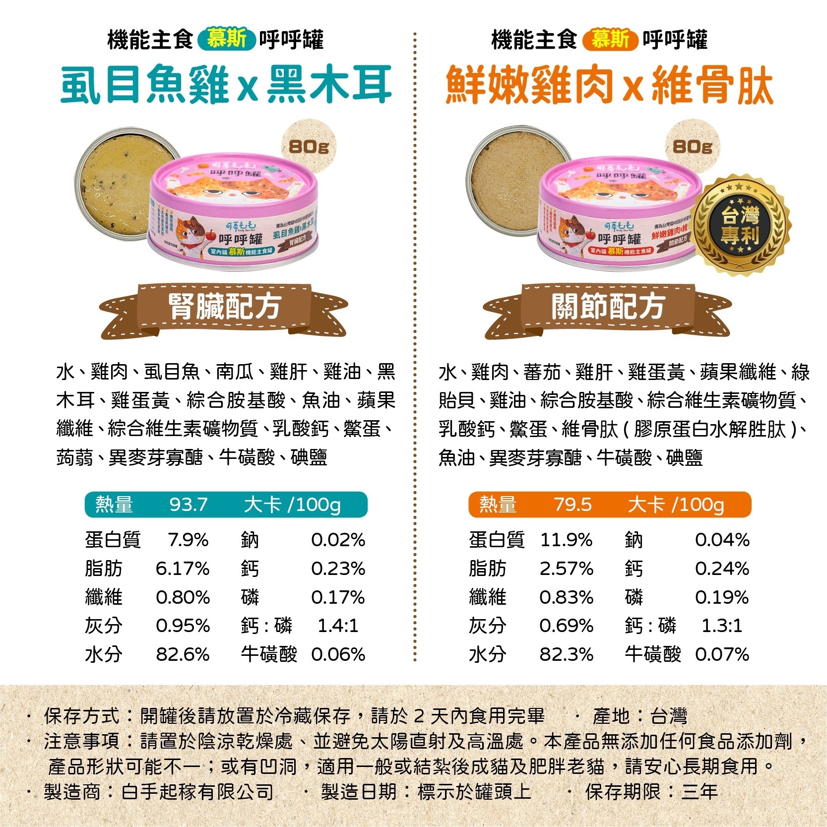 可蒂毛毛｜呼呼罐 貓主食罐 老貓罐 機能主食罐 貓罐頭 拉查花 室內貓罐 貓罐 80g