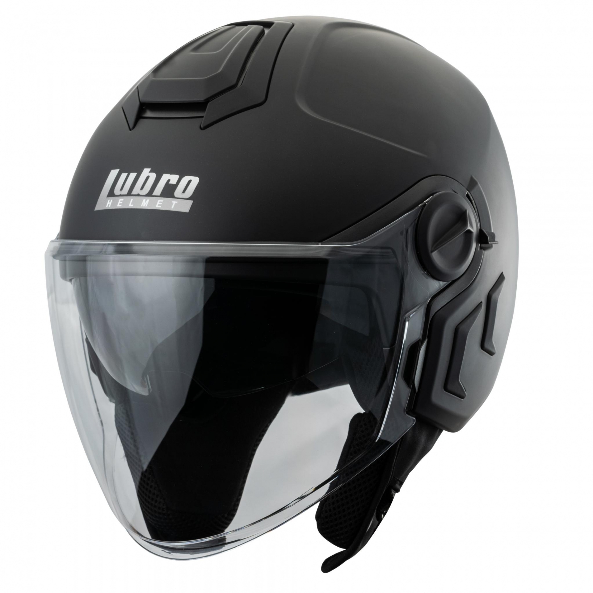 LUBRO NEO JET 素色 消光黑 3/4罩 小帽體 輕量 排齒扣