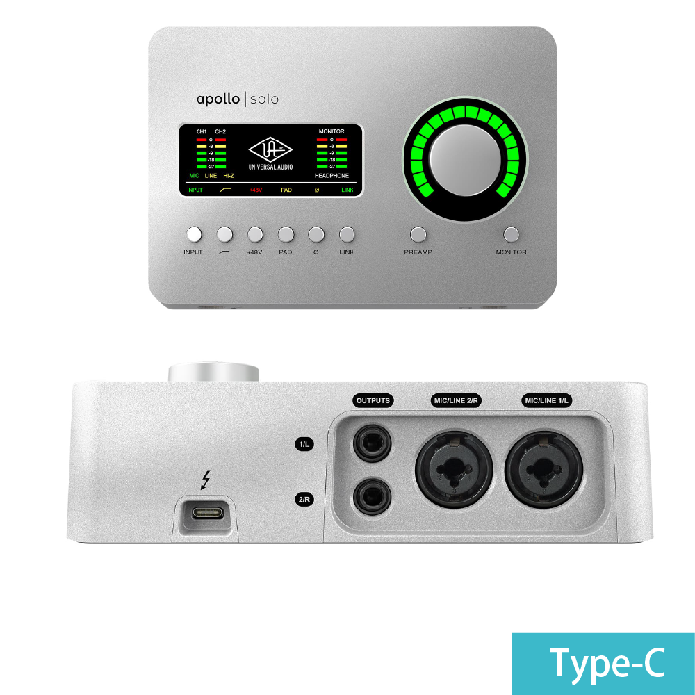 Universal Audio Universal Audio / Apollo Solo Heritage Edition 錄音介面(Type-C/Thunderbolt3)<台灣代理公司貨> 第 6 張圖片｜三峽錄音 / 音響