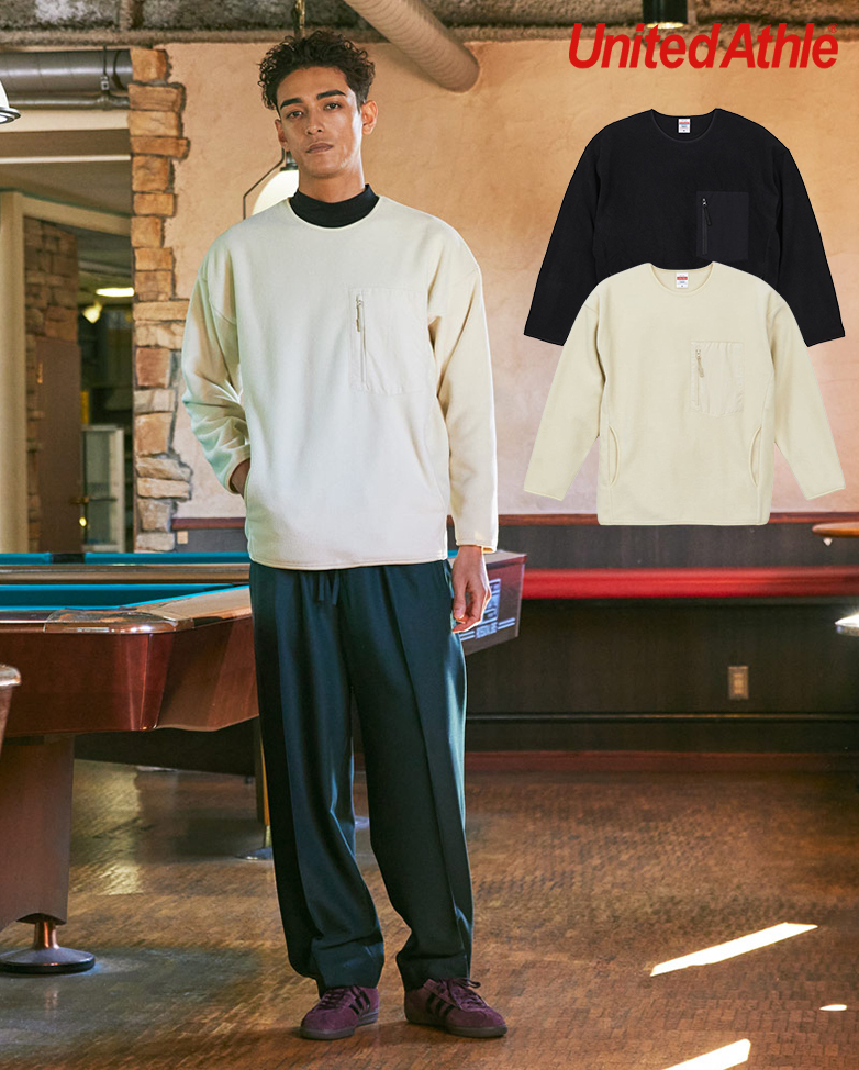 日本授權United Athle 超細搖粒絨圓領長T