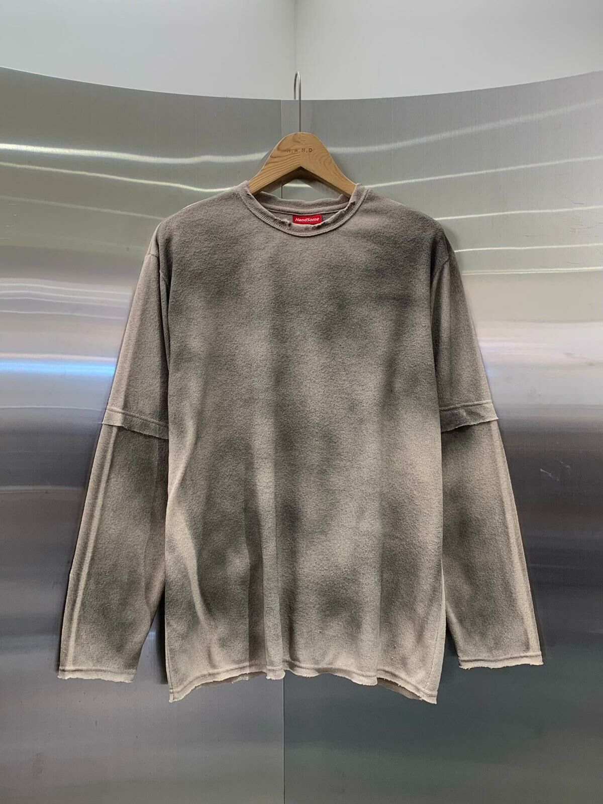 仿污假兩件長袖衫 HAND-036T