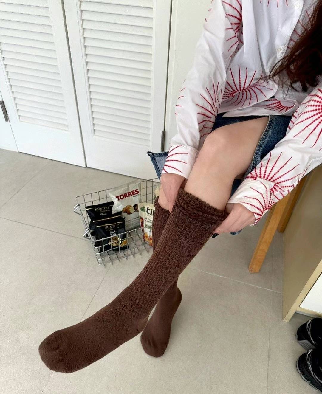 秋冬必入條紋長襪（#可做堆堆襪 #不易鬆下來 #條紋超美！）