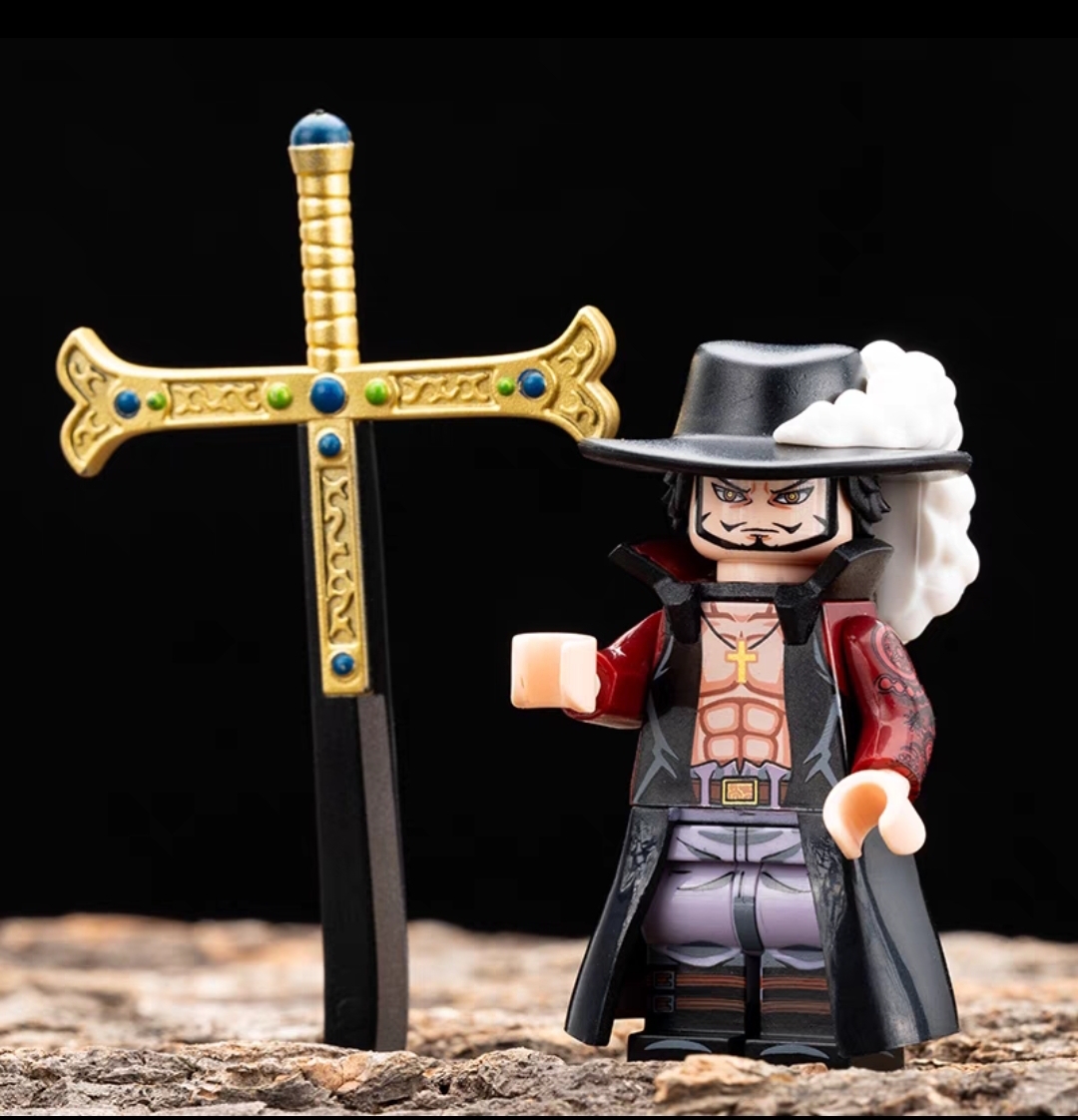One Piece Dracule Mihawk Custom Minifigures Minifigs Fit Lego WM2770
