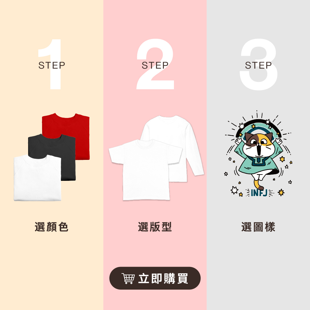 布丁貓的MBTI探險 短袖T恤